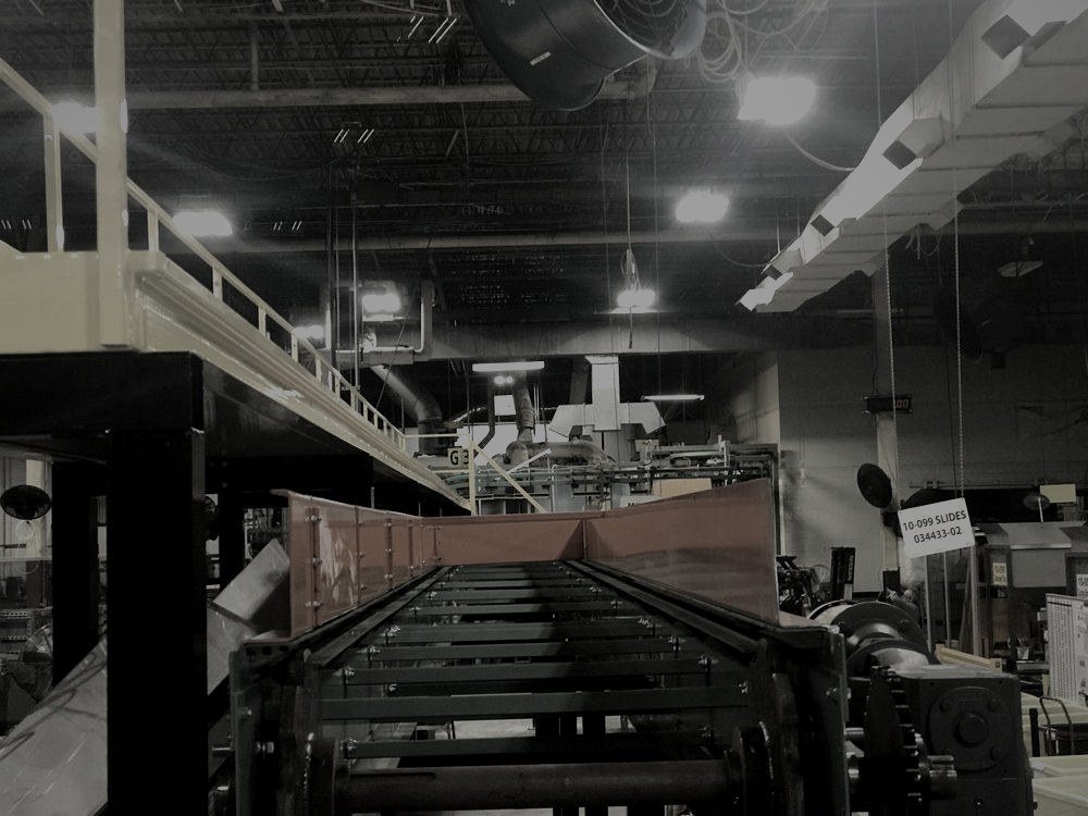 Production floor and conveyor line